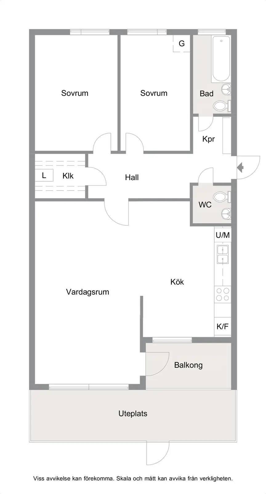 Floor plan for Kvartettgatan 12