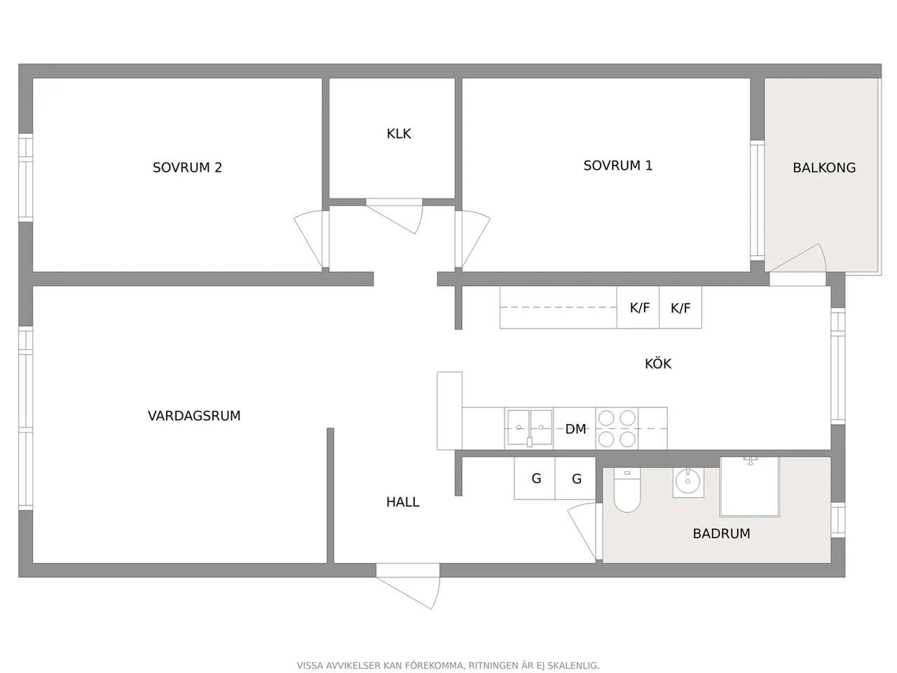 Floor plan for Dalhemsvägen 21B