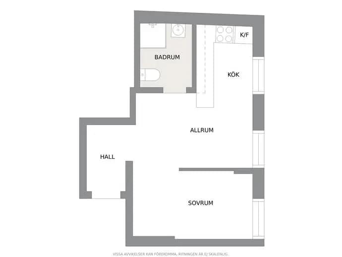 Planritning för Carl Krooks gata 36A