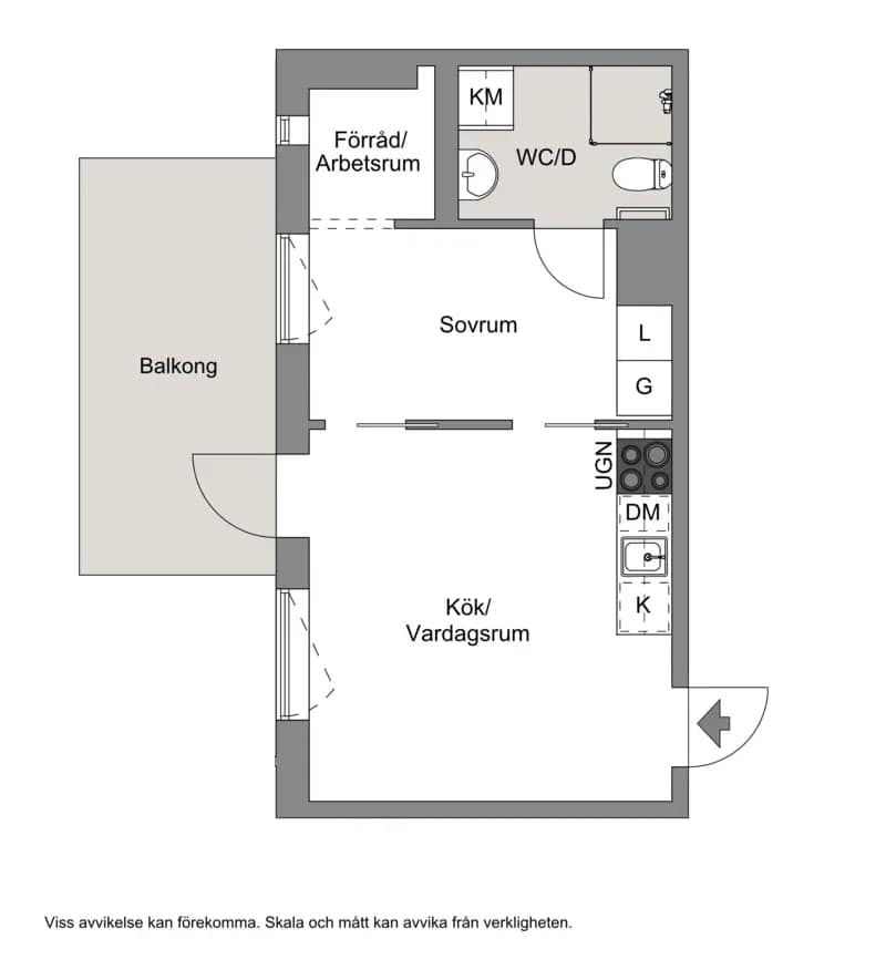 Floor plan for Stockholmsvägen 164D