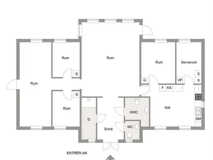 Floor plan for Lägervägen 2