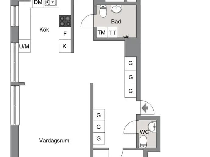 Floor plan for Dalbovägen 5B