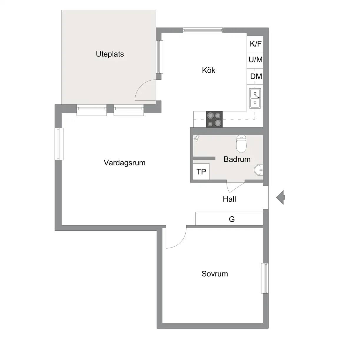 Planritning för Skäcklingevägen 133