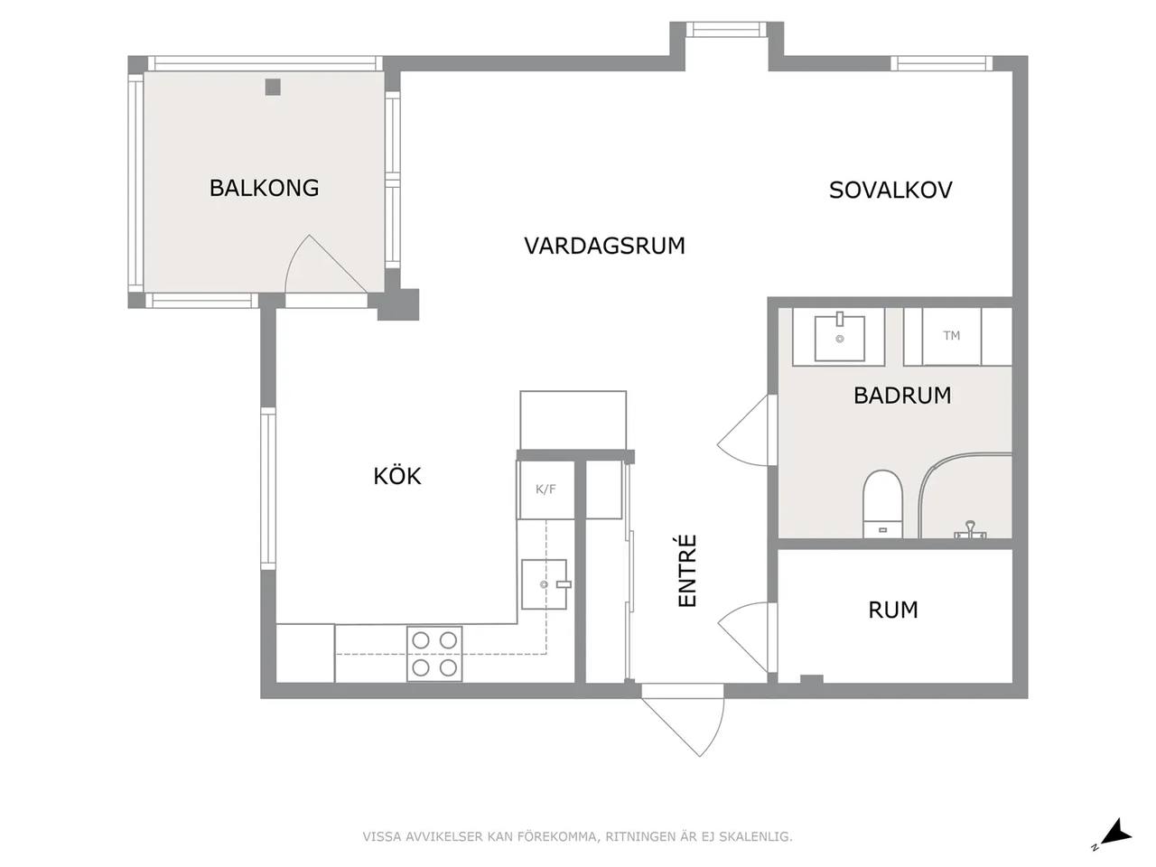 Planritning för Linbastagatan 7