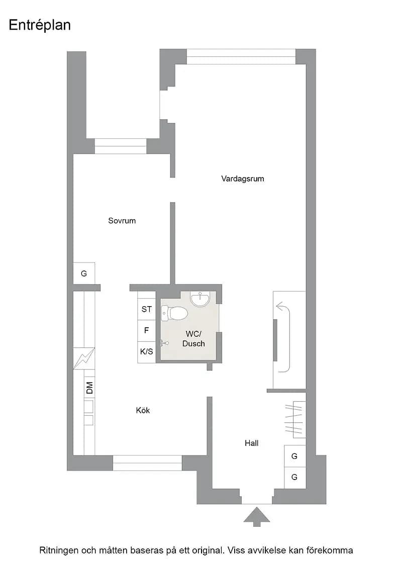 Floor plan for Västra Tämnarvägen 9 F