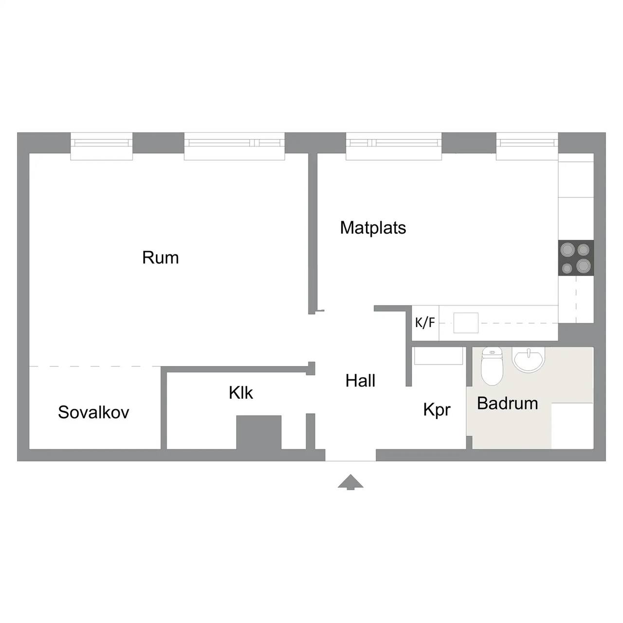 Floor plan for Bodagatan 45