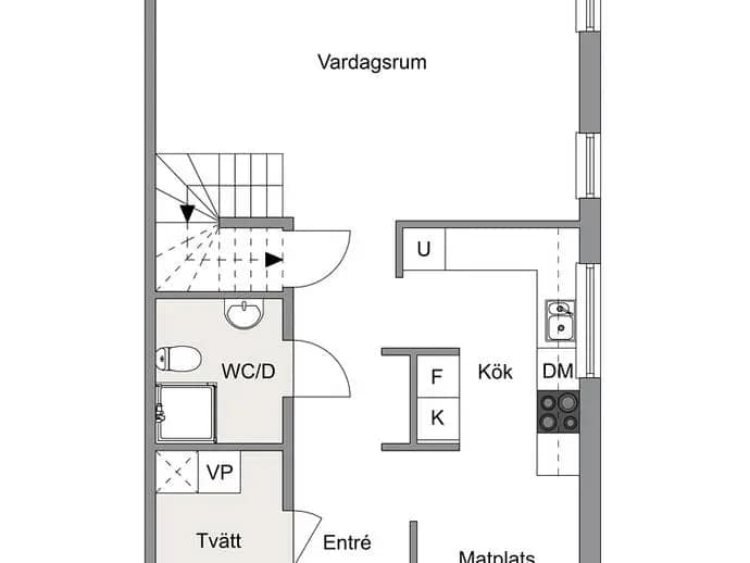 Floor plan for Silvergatan 2A