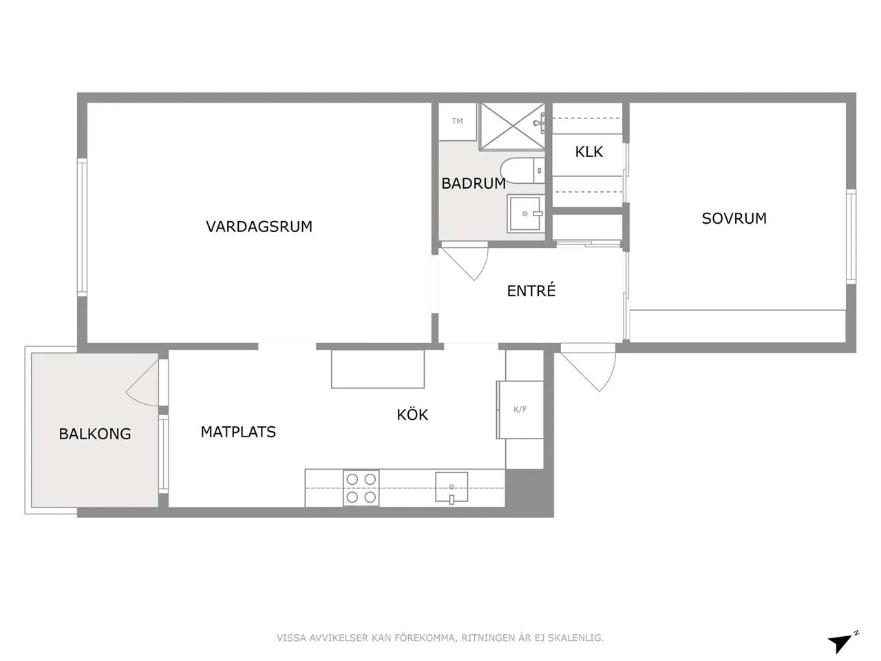 Floor plan for Kadettgatan 52A