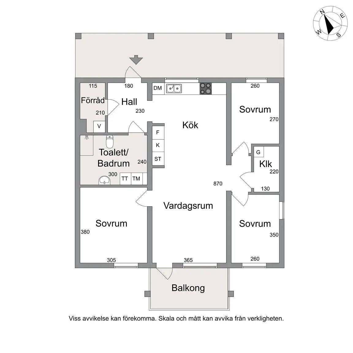 Planritning för Husmansgatan 8b