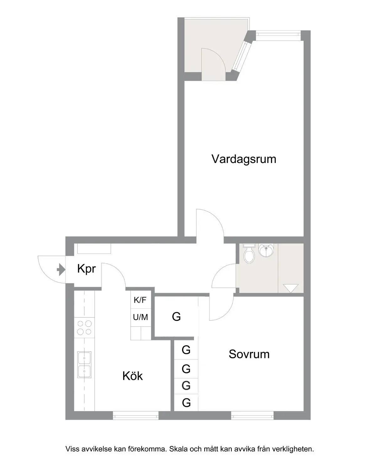 Floor plan for Botildenborgsvägen 9B