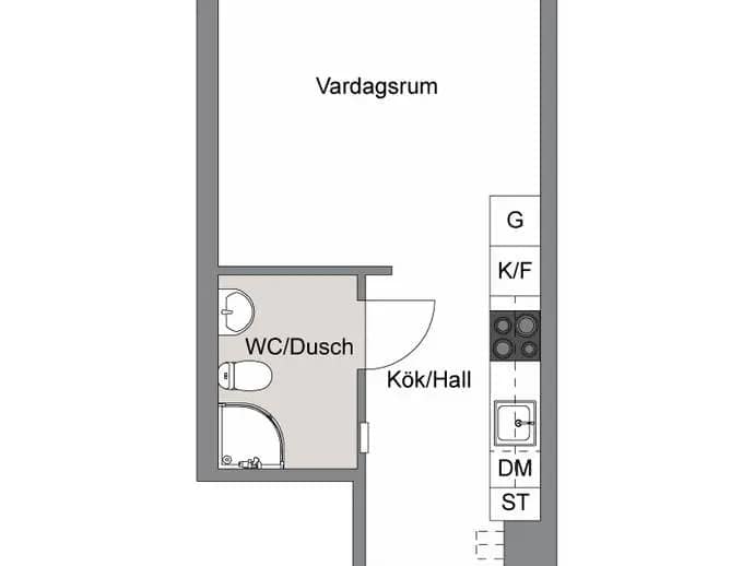 Floor plan for Storgatan 82D