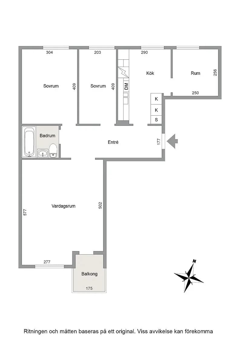 Floor plan for Önskevädersgatan 19