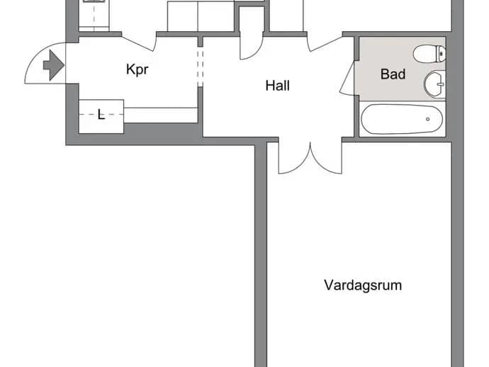 Planritning för Norralagatan 9 B