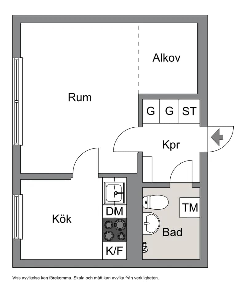 Planritning för Malmvägen 16A