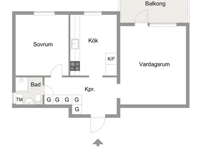 Floor plan for Hamngatan 27A