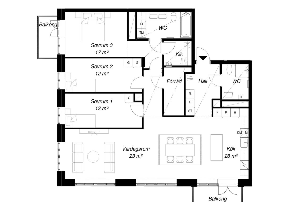 Floor plan for Karlavagnsgatan 1