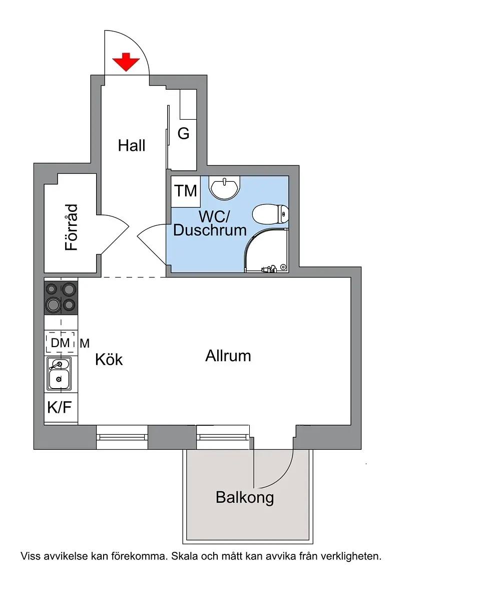 Floor plan for Lagmansbacken 5, 3tr