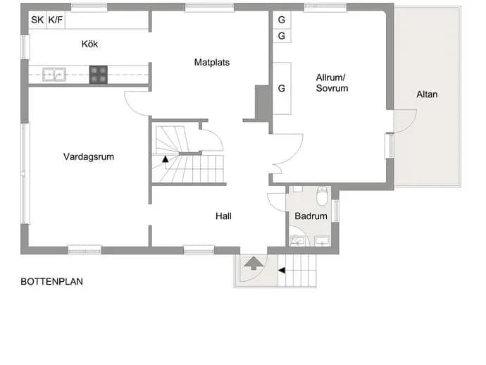 Planritning för Parkvägen 3