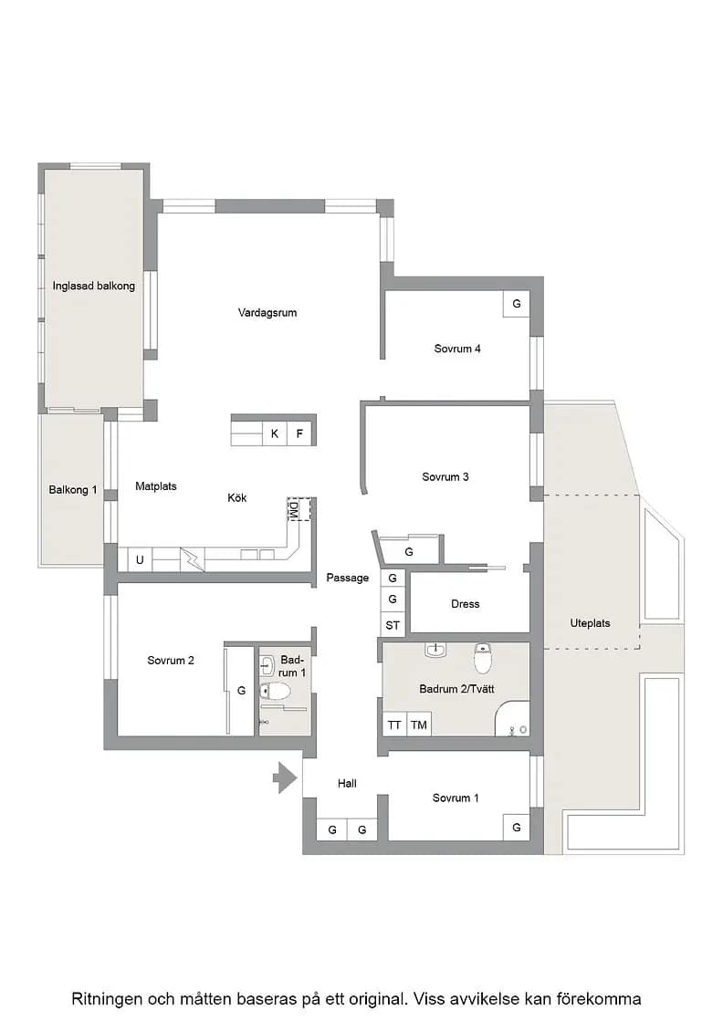 Floor plan for Stenhuggargatan 48