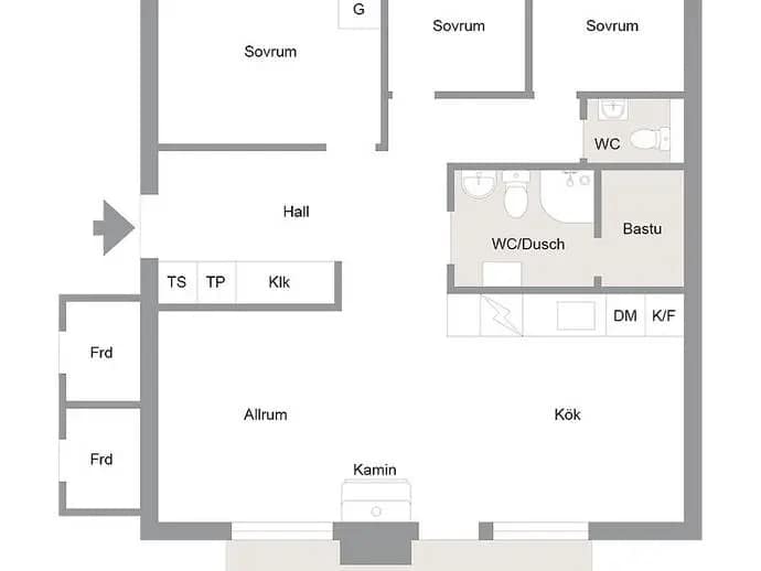 Floor plan for Kläppgatan 1203 E