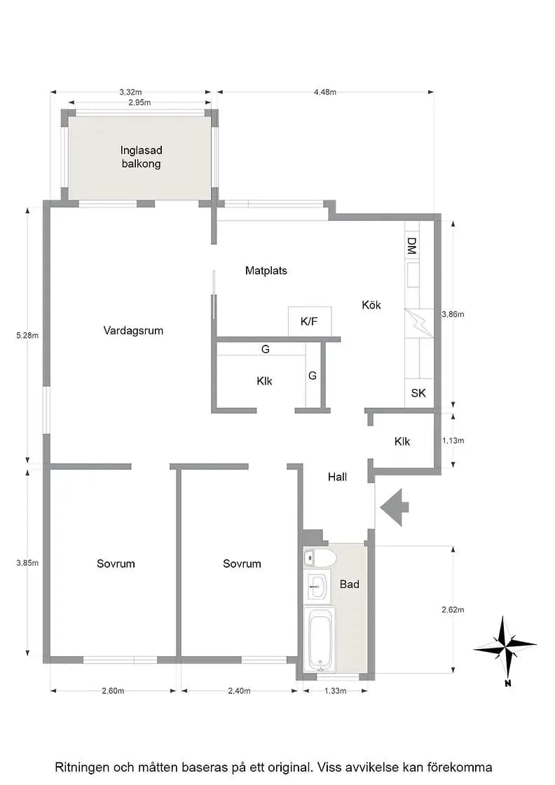 Floor plan for Söndagsgatan 31