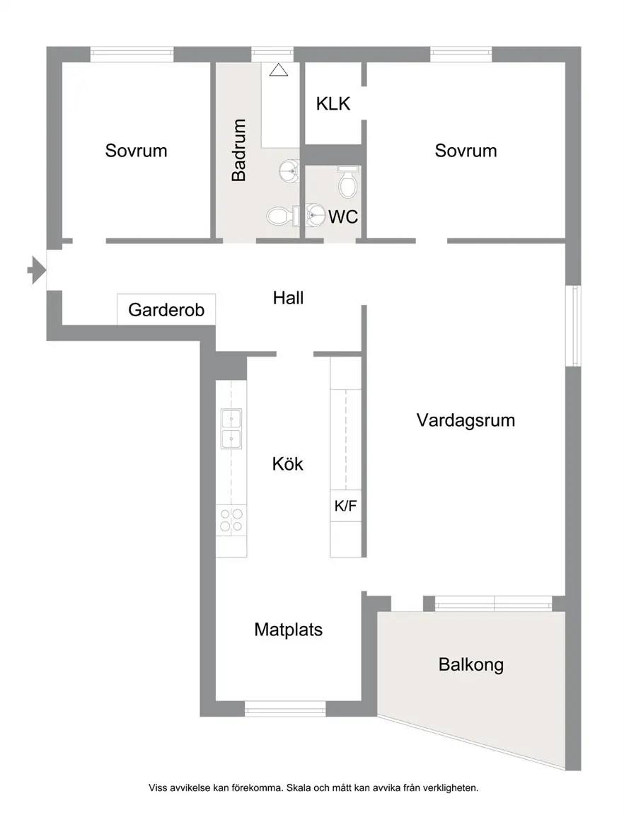 Floor plan for Karolingatan 24