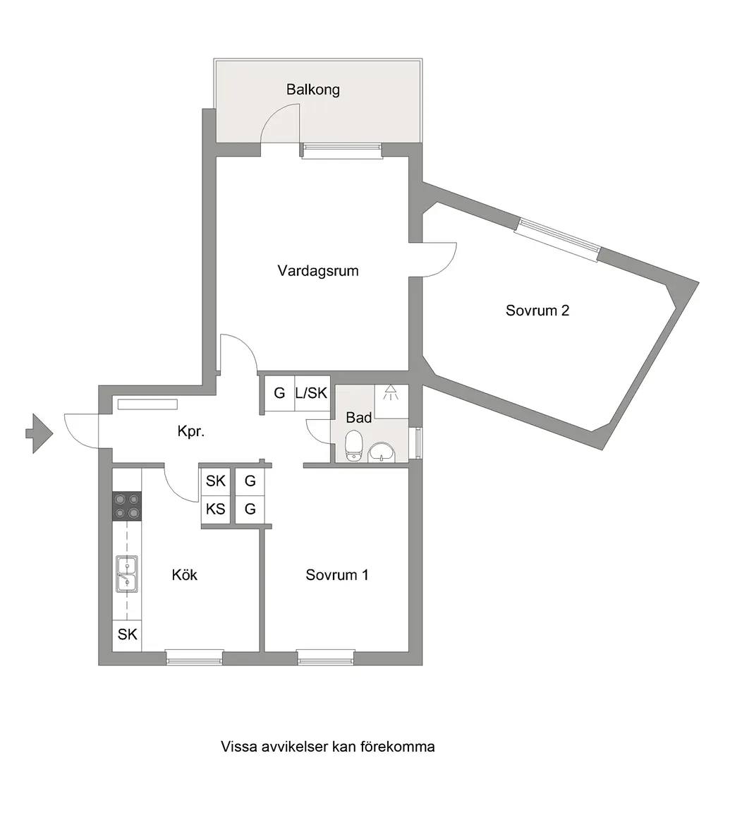 Planritning för Gesällvägen 19