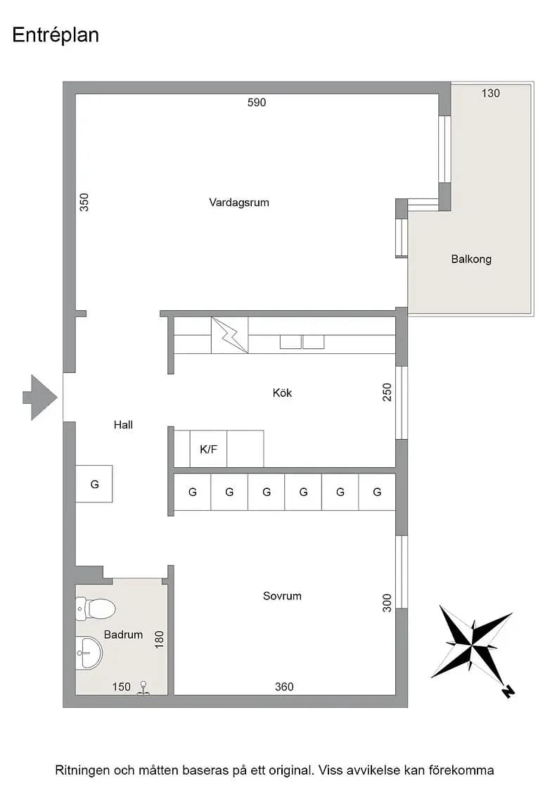 Floor plan for Badvädersgatan 21 våning 8/8