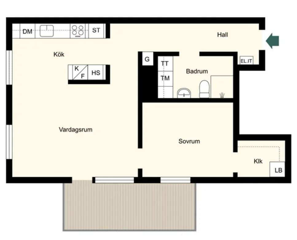 Floor plan for Hamngatan 3