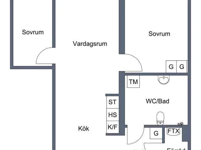 Planritning för Målarevägen 27