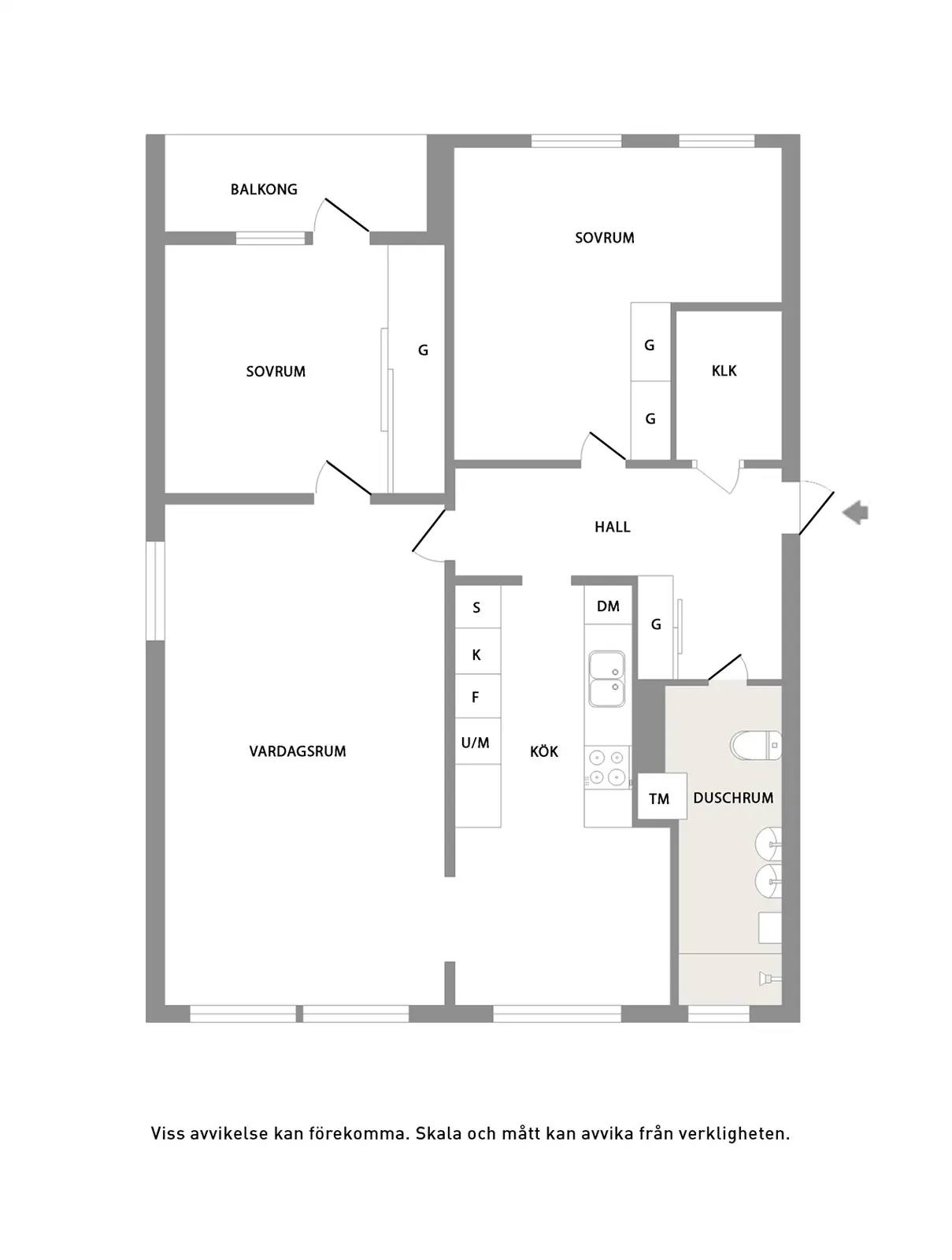 Planritning för Morängatan 22
