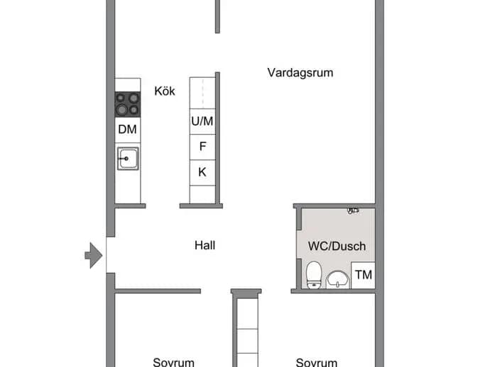 Floor plan for Vintervägen 3A