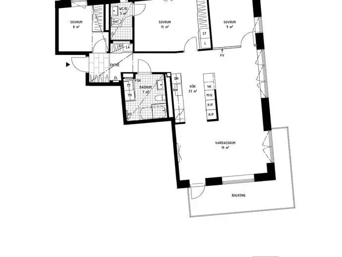 Planritning för Brännerigatan 77