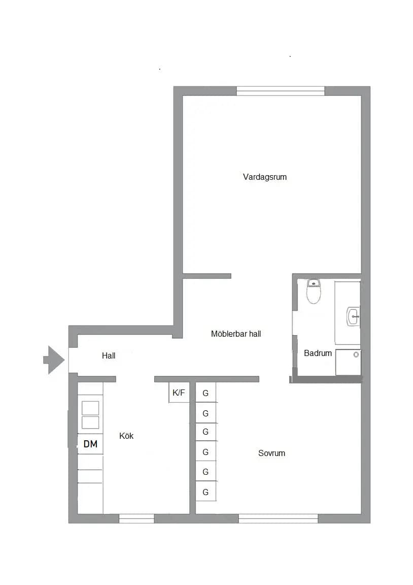Floor plan for Esplanaden 3C