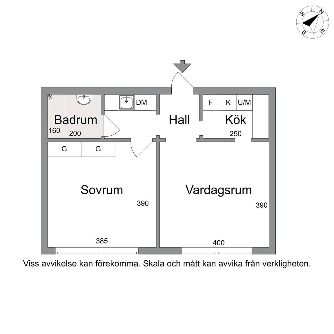 Planritning för Erikshällsgatan 17