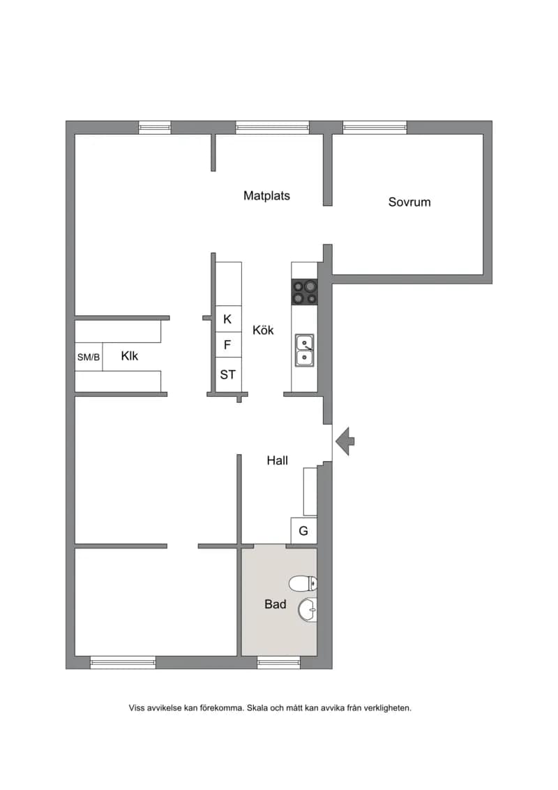 Planritning för Stavangergatan 38, 1tr