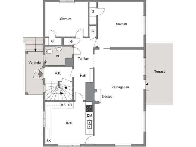 Floor plan for Torngatan 33