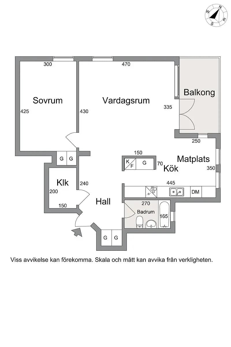 Floor plan for Donationsgatan 18