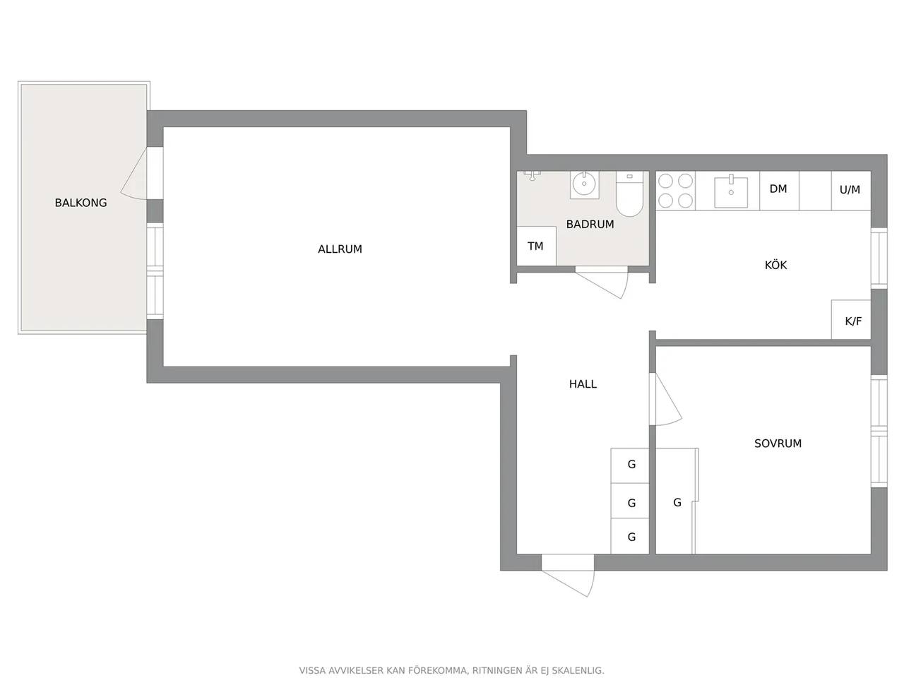 Floor plan for Tranemansgatan 21B