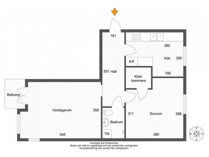 Floor plan for Folkegatan 25 C
