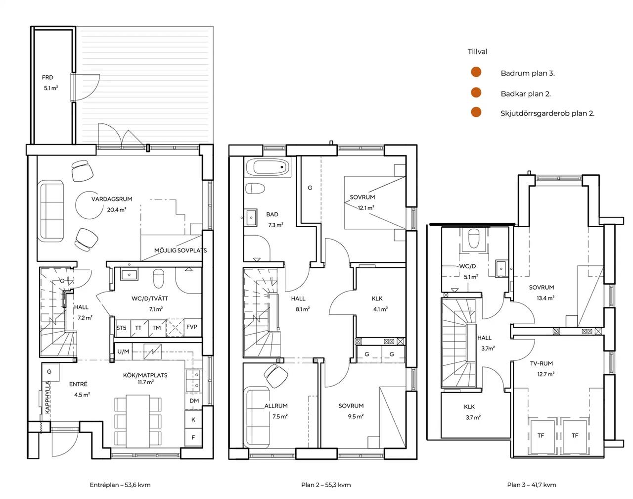 Planritning för BRF Slottsviken 2 Steninge