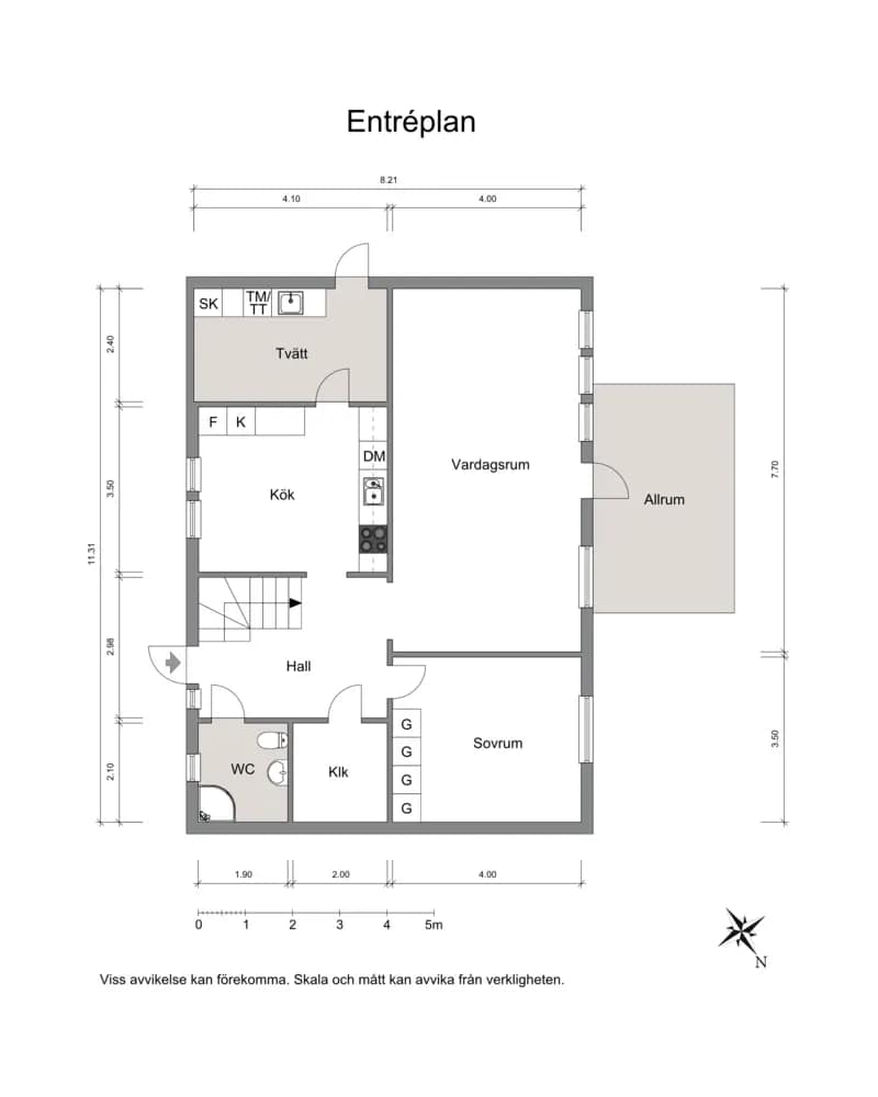 Floor plan for Ekelöws väg 4A, Ekelöws väg 4B