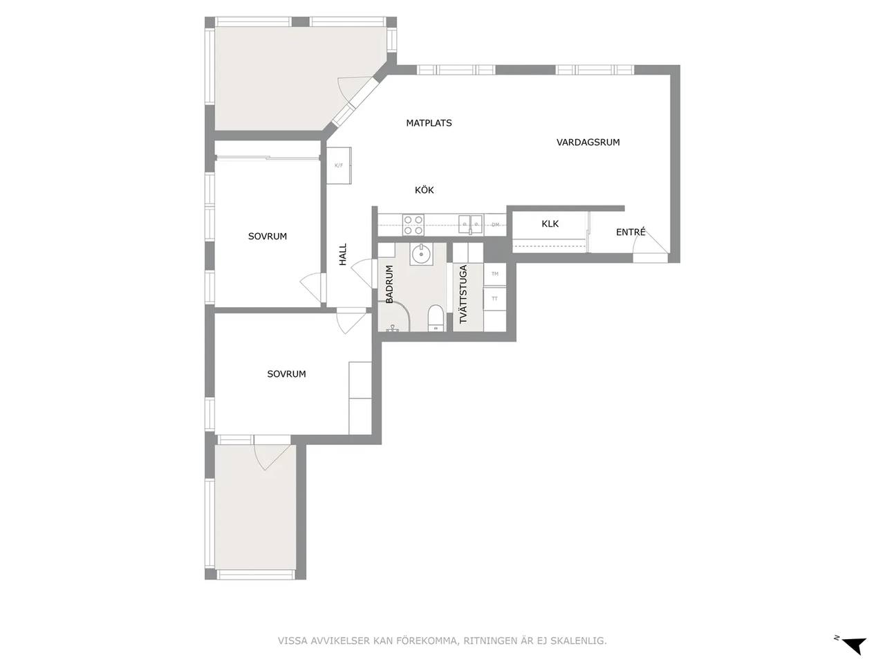 Floor plan for Kurirgatan 33