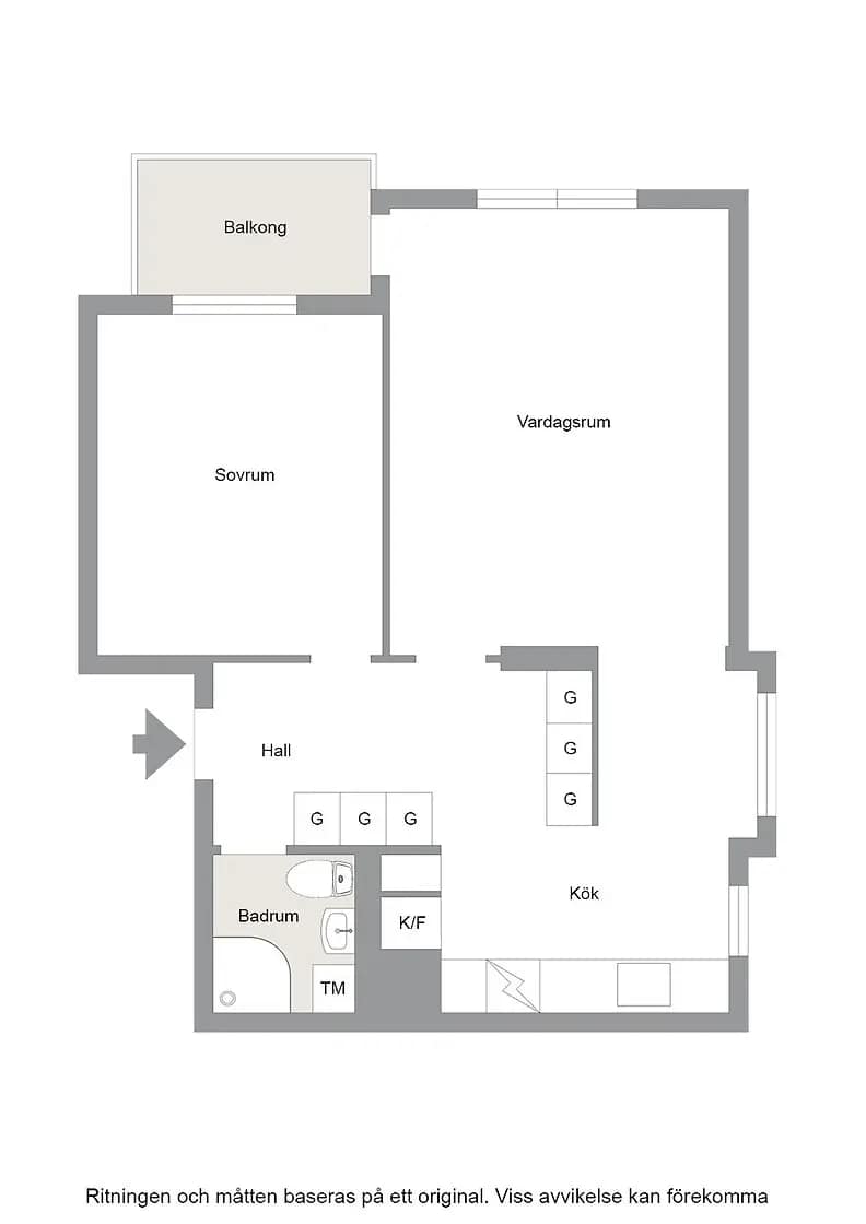 Floor plan for Vimpelgatan 13A