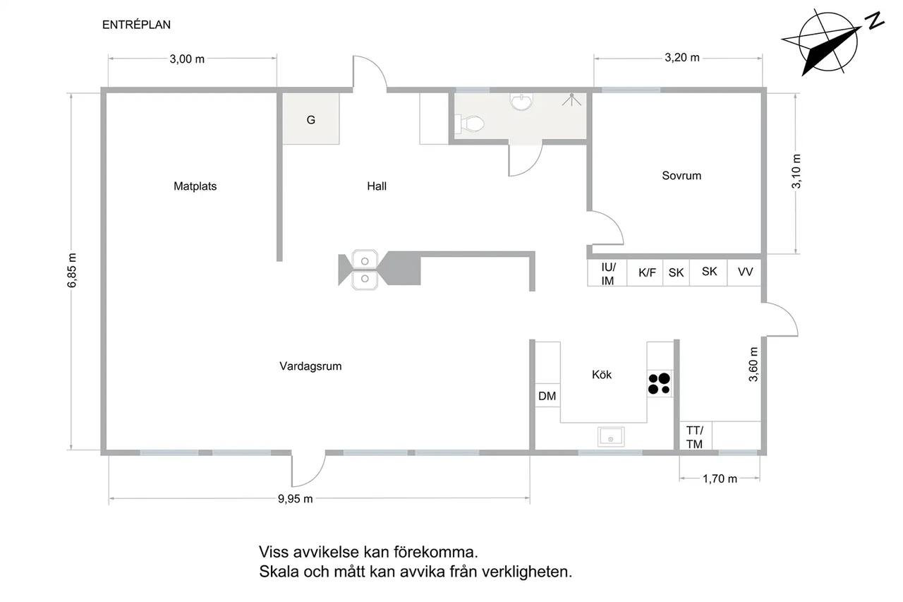 Floor plan for Sporrvägen 6