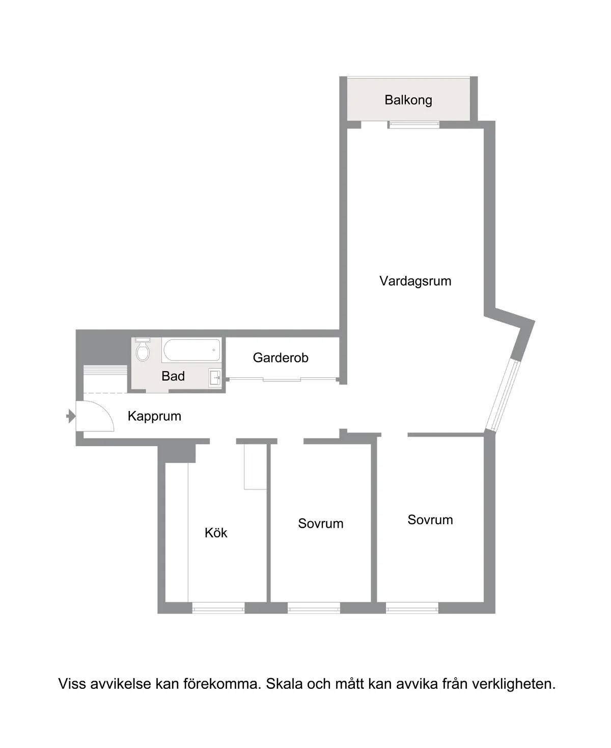 Floor plan for Berguvsgatan 4B