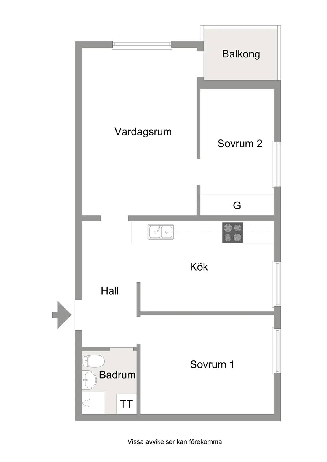 Planritning för Smedsgatan 5A