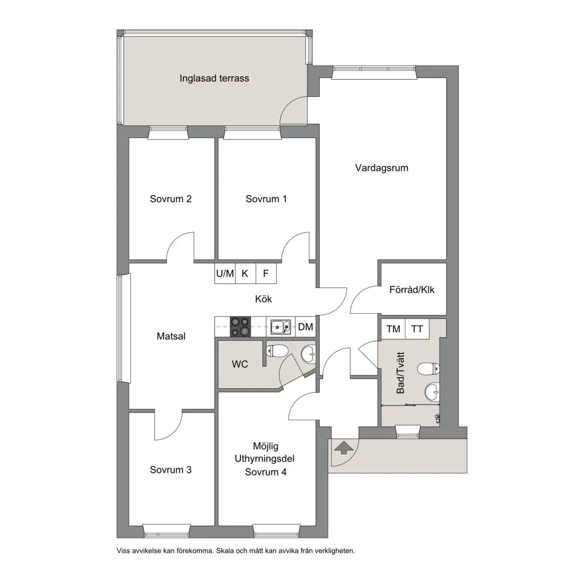 Floor plan for Helsingörsgatan 18, 2 tr