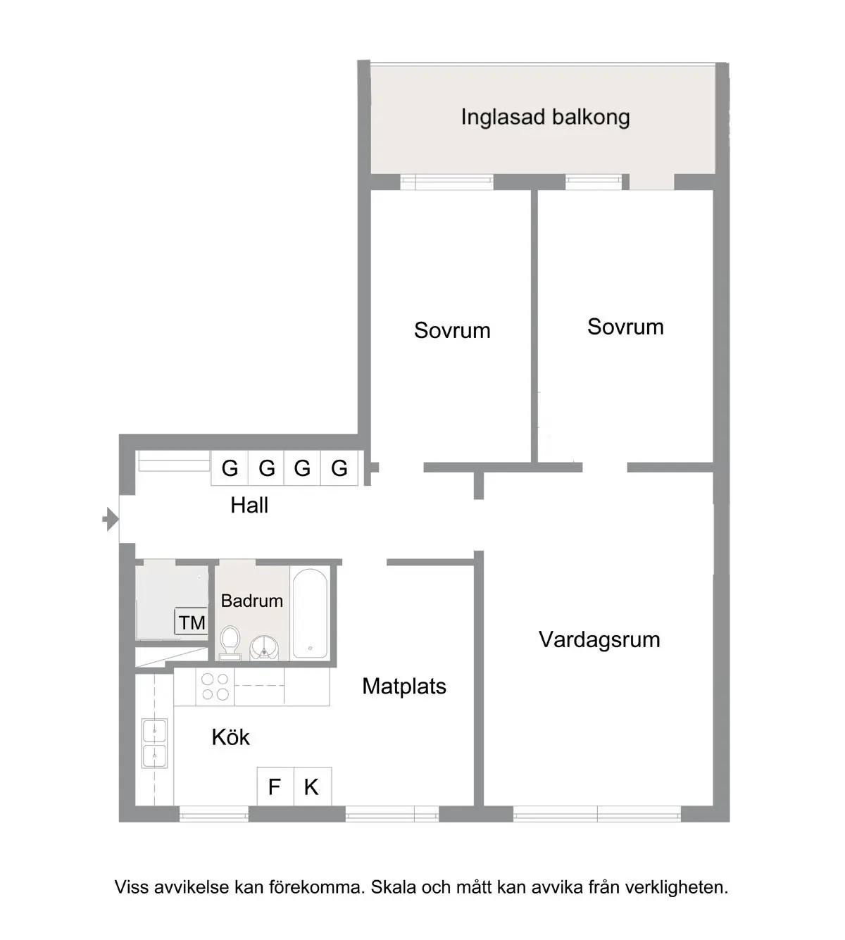 Floor plan for Dansörgatan 16