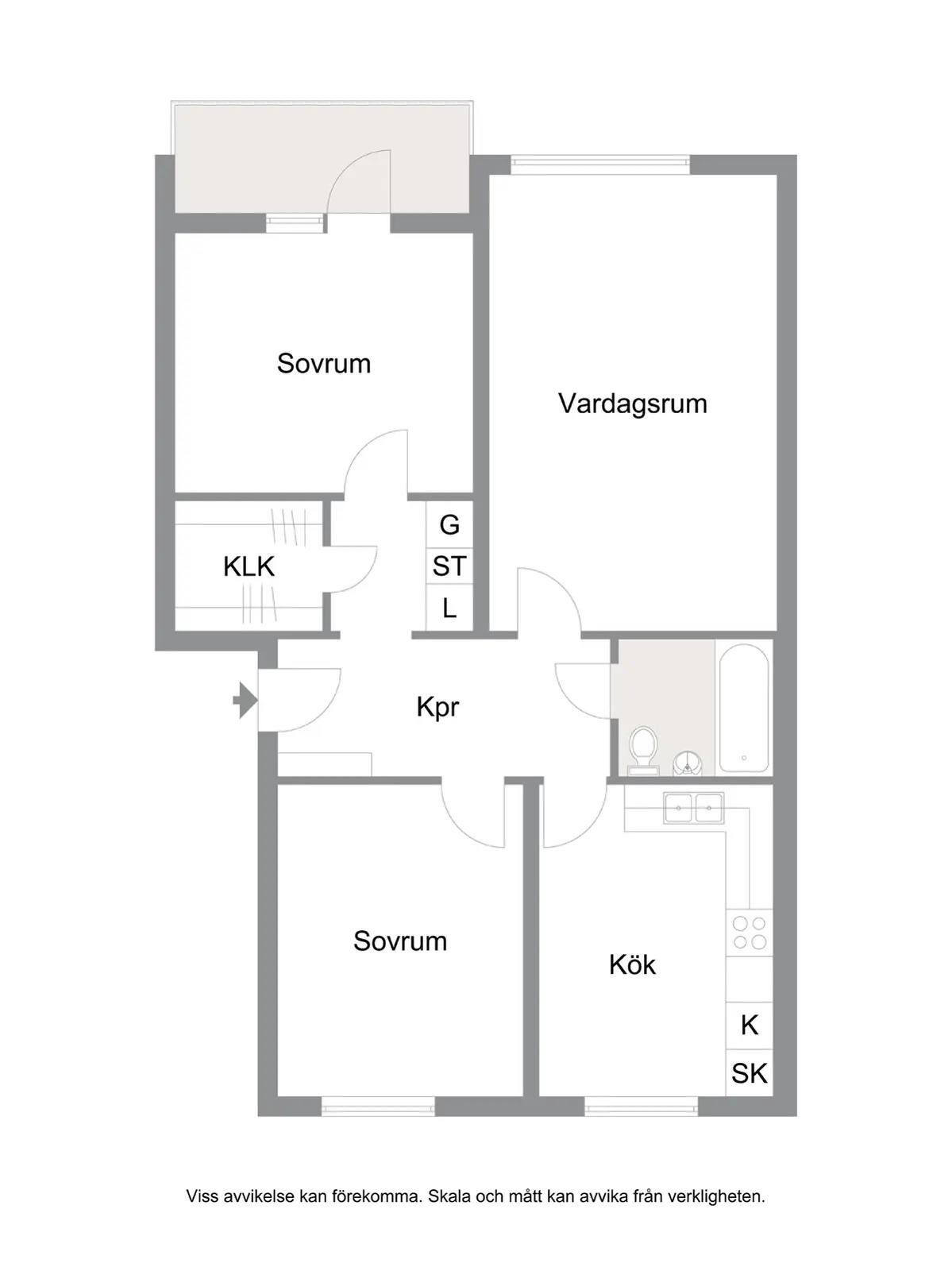 Floor plan for Sallerupsvägen 89B